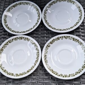 Corelle Corning Crazy Daisy Spring Blossom Saucers 6 1/4" Set of 4